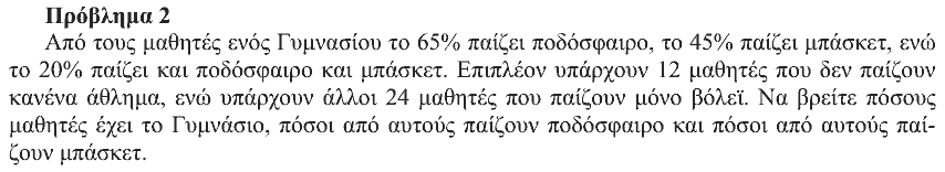 Εκφώνηση: Ευκλείδης 2013, Γ΄ Γυμνασίου, θέμα 2