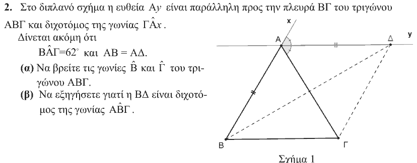 Εκφώνηση θέματος 2, Θαλής 2008, Β΄ Γυμνασίου