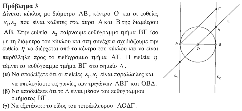Εκφώνηση θέματος 3, Θαλής 2019, Β΄ Γυμνασίου