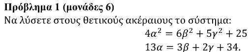 Εκφώνηση θέματος 1, Θαλής 2021, Γ΄ Λυκείου